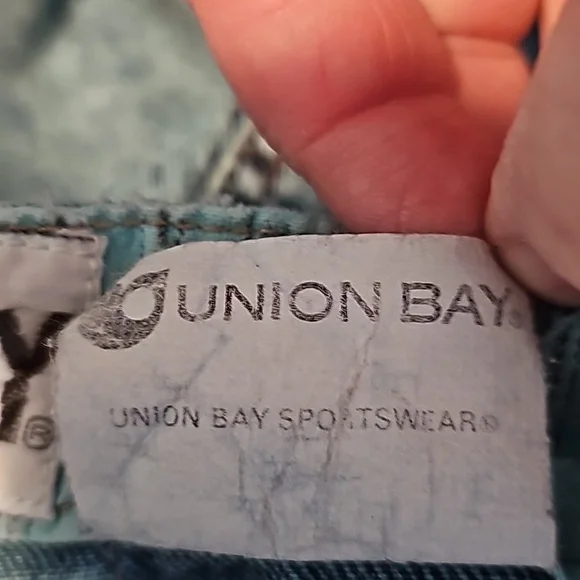 Vintage 80s Unionbay Chic Blue Acid Wash Jeans w/yoke& tapered leg Size 7x 29 - Picture 10 of 13